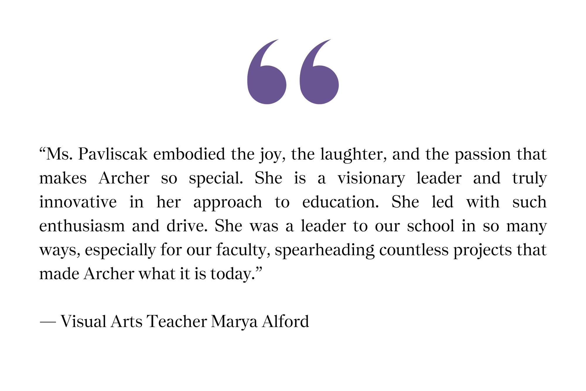 Associate Head for Teaching and Learning departs from Archer during 25th year, community reflects on legacy