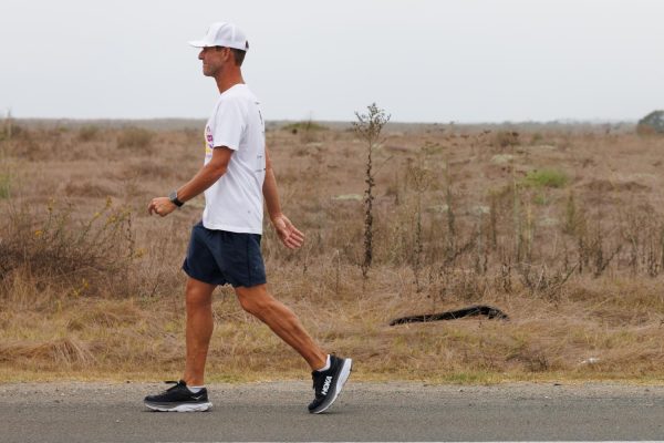 Archer parent Eric Borstein walks through the marine base, Camp Pendleton, on his walk from Los Angeles to San Diego. Borstein completed the walk during the first Where is EB? fundraiser, which raised awareness for patients, like himself, diagnosed with pulmonary arterial hypertension. Photo Courtesy of US Marine Corps.