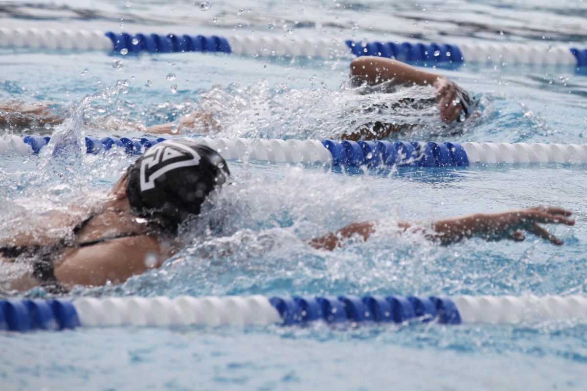 A middle school swim athlete competes in her event at their most recent meet. The team won the PBL championship Sunday, Nov. 3. Photo by Archer Athletics. 