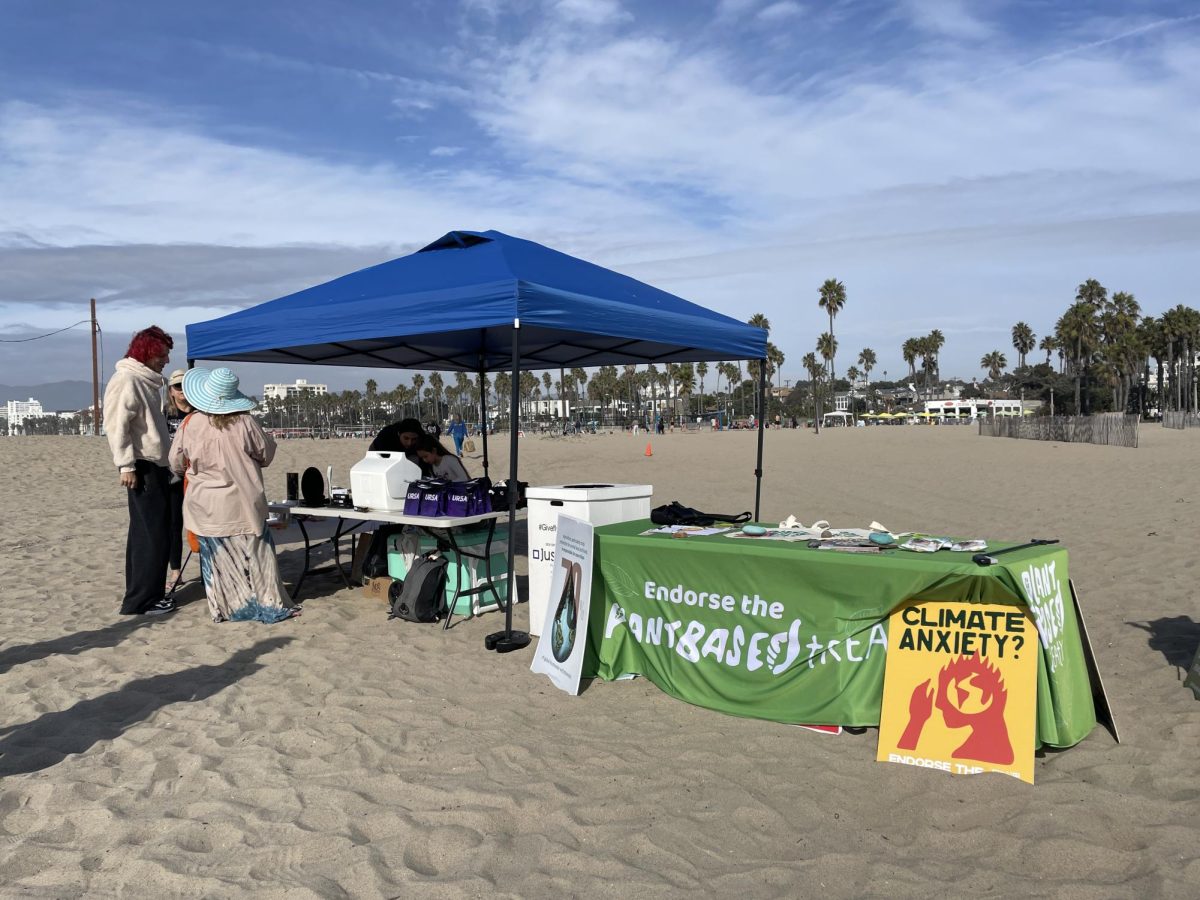 The Save our Surf beach tent in Santa Monica. The organization welcomed people from all over LA to come and pick up trash from 11-1. McKillop also Volunteers for a beach cleanup near her house and has attended a few of their events. "I think there's more trash on the beach that at least I can see, but it's really a problem. I mean, there's a lot of trash deeper in the ocean past, where I go and that affects sea creatures."