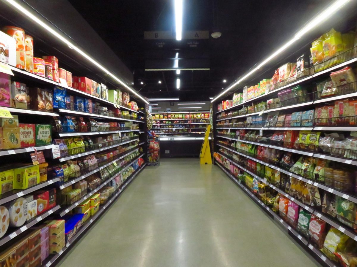 An illuminated aisle is filled with vibrant packages in the 99 Ranch in West LA. 99 Ranch has transformed the Asian grocery story scene and is one of the largest Asian grocery store chains in the United States.