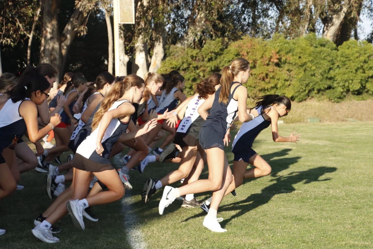 Runners from various schools around Los Angeles rush off the starting line to begin the race. Smith said the team has to put in the work to be successful in a new league. “This is our second season in the Gold Coast League,” Smith said. “It’s more challenging because the competition is better.” 
