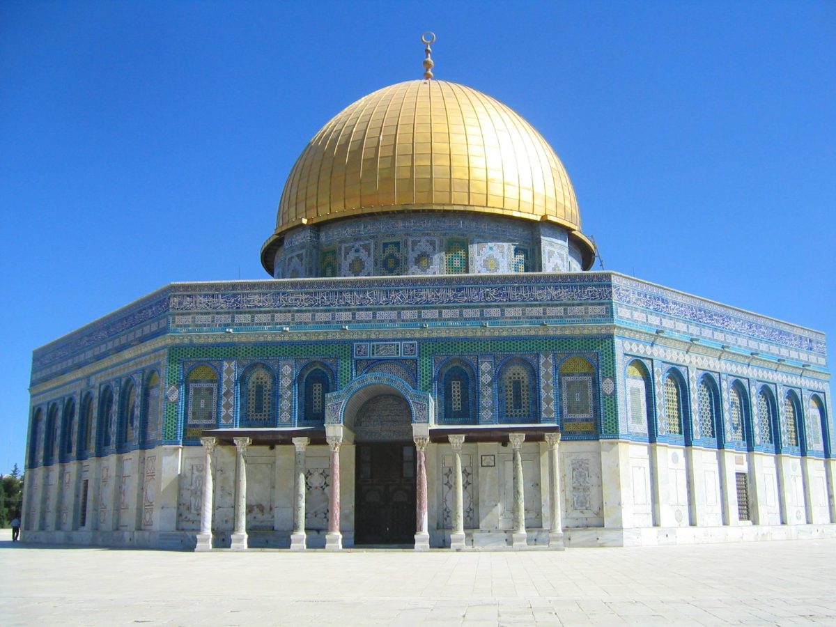 Pictured is the Al-Aqsa Mosque and the Dome of the Rock, which is located in the Muslim Quarter of Jerusalem’s Old City. The mosque was a place of worship sacred to Palestinian identity, as well as a sanctuary space and symbol of Palestinian resilience. Given its significance in Islamic culture and Palestinian nationhood, wanting access is not only understandable but deserved. It was no different than Jews claiming the Kotel, which was holy in Judaism. Jews want to maintain their place of worship, so it shouldn’t be considered antisemitic for Palestinians to hope for the same. (Photo by Yaron Tilles)