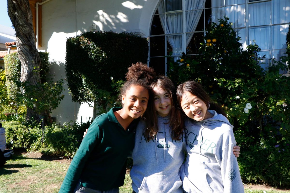 While waiting in line at the bake sale, Sophia Abner (’32), Poppy Hall (’32) and Alex Lee (’32) share what they enjoy about the event. “My favorite part about this event is raising money for Children’s Hospital,” Abner said. “Raising money could help lower the amount families who don’t have as much money pay for care.”
