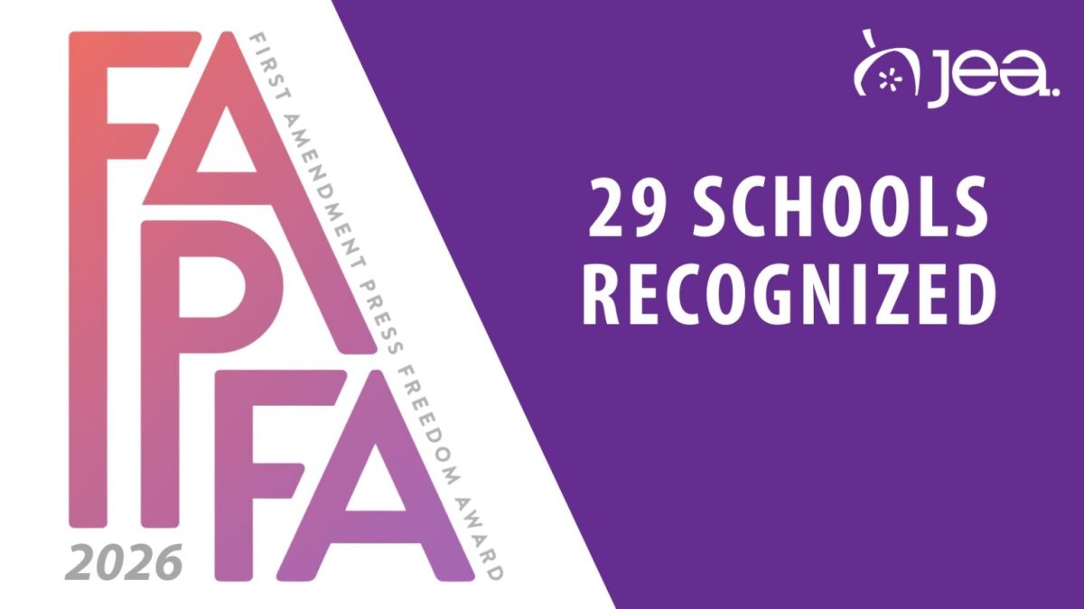 A promotional image from the website of  the Journalism Education Association shows that 29 schools were recognized for the First Amendment Press Freedom Award this year. Archer was one of the schools on that list, making this the 11th consecutive year Archer has won the award. (Photo courtesy of JEA)