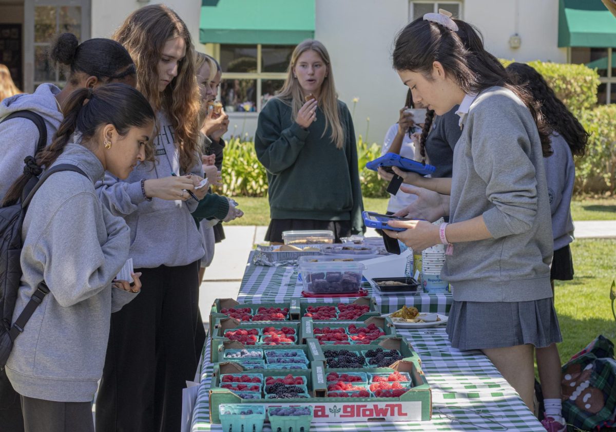 Archer Council of Sustainability members sell single-use-plastic-free baked goods and berries from local farmers’ markets during the Earth Day celebration. Colette Wakeford (‘28) is an executive board member for the Archer Council of Sustainability and said that it is important for people to participate in sustainable events because they can learn more about nature. “I think it can just make us a little bit more conscious of the way we act or decisions that we make,” Wakeford said. “If we're more connected with nature, then we can be a little bit more conscious of the choices that we're making.”